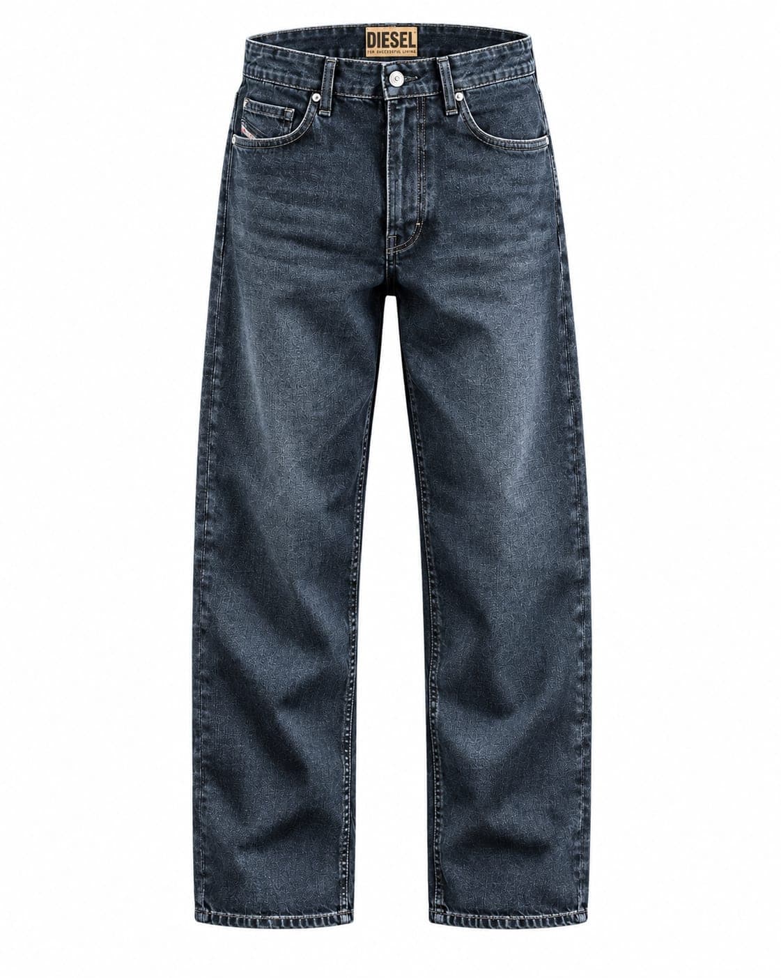 Diesel Men’s Dark Blue Straight-Fit Denim Jeans