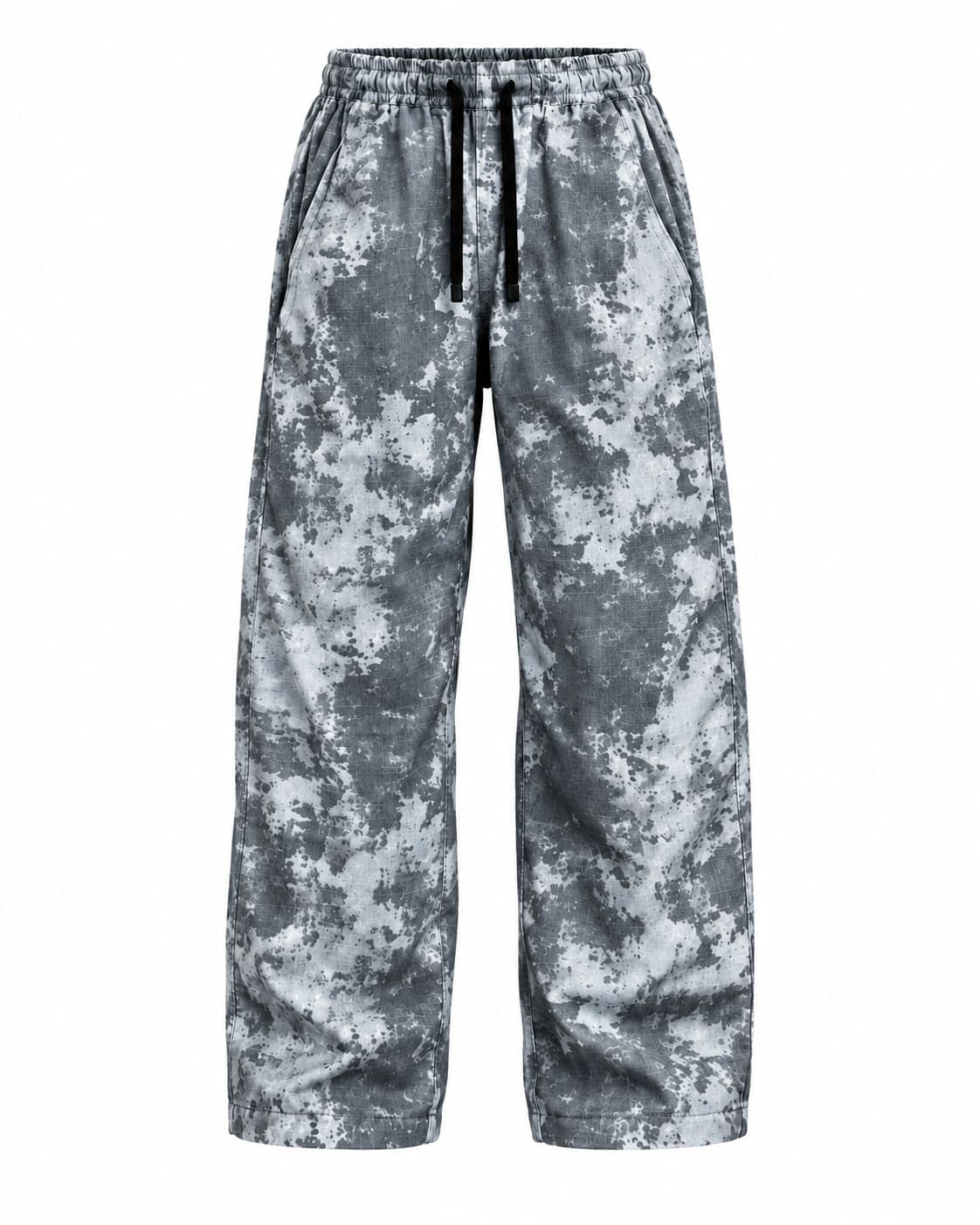 Men's Grey Camo Print Relaxed Fit Track Lower